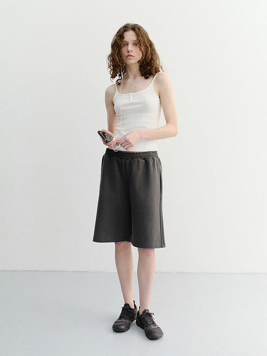 Dunst Unisex Pigment Relaxed Beach Shorts Charcoal Grey