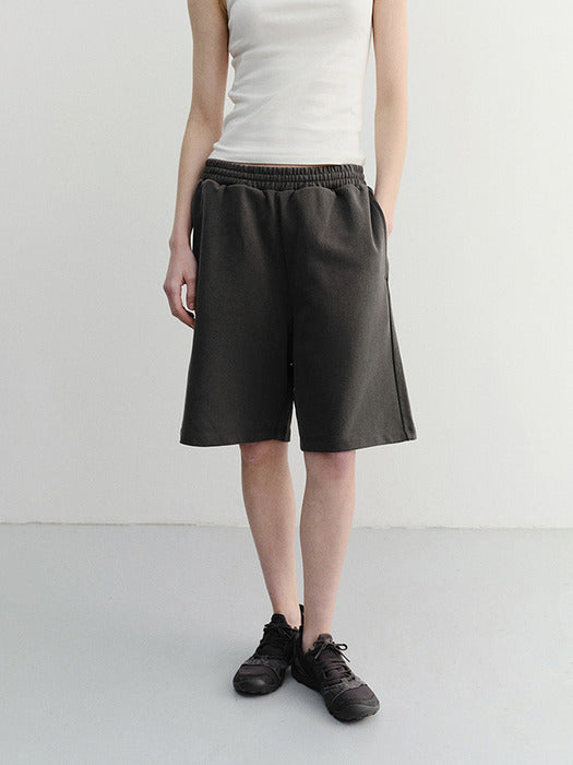 Dunst Unisex Pigment Relaxed Beach Shorts Charcoal Grey