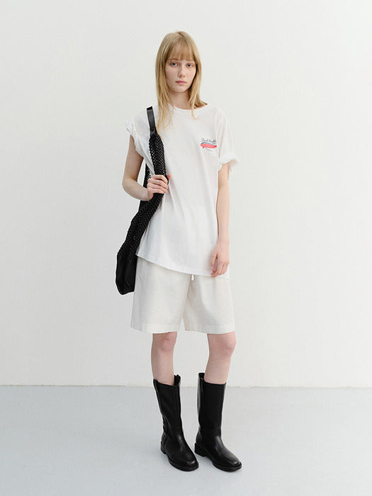 Dunst Unisex Pajama Bermuda Shorts White