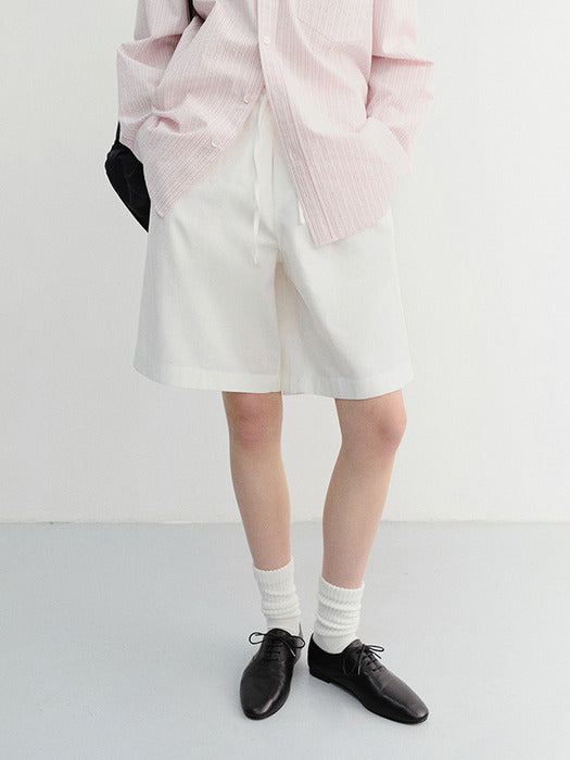 Dunst Unisex Pajama Bermuda Shorts White