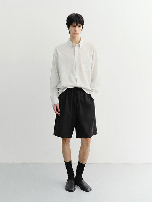 Dunst Unisex Pajama Bermuda Shorts Black