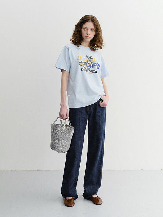 Dunst Unisex Limoncello T-Shirt Soft Blue