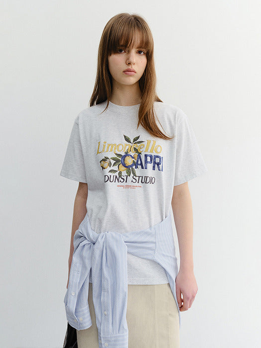 Dunst Unisex Limoncello T-Shirt Light Melange Grey