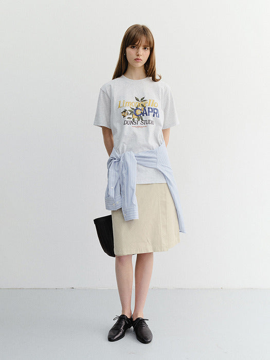 Dunst Unisex Limoncello T-Shirt Light Melange Grey