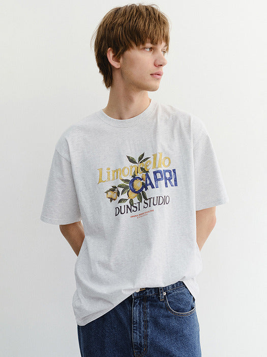 Dunst Unisex Limoncello T-Shirt Light Melange Grey