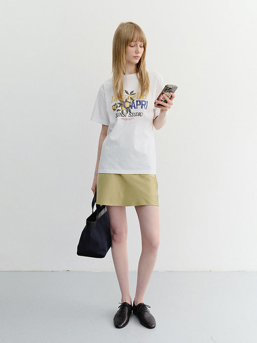 Dunst Unisex Limoncello T-Shirt Off White