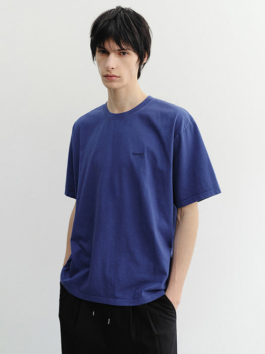 Dunst Unisex Garment Dyed T-Shirt Blue