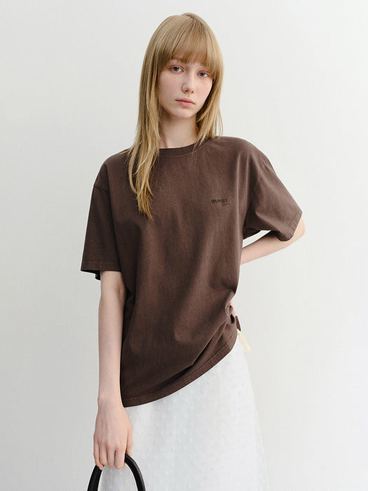 Dunst Unisex Garment Dyed T-Shirt Brown