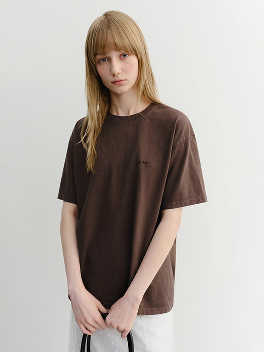 [dunst] Unisex Garment Dyed T-Shirt BROWN_UDTS6B146W2