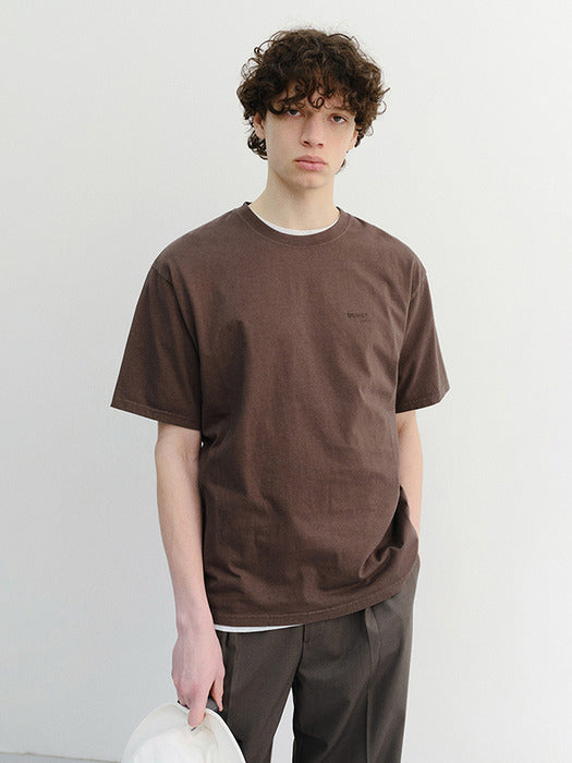 [dunst] Unisex Garment Dyed T-Shirt BROWN_UDTS6B146W2