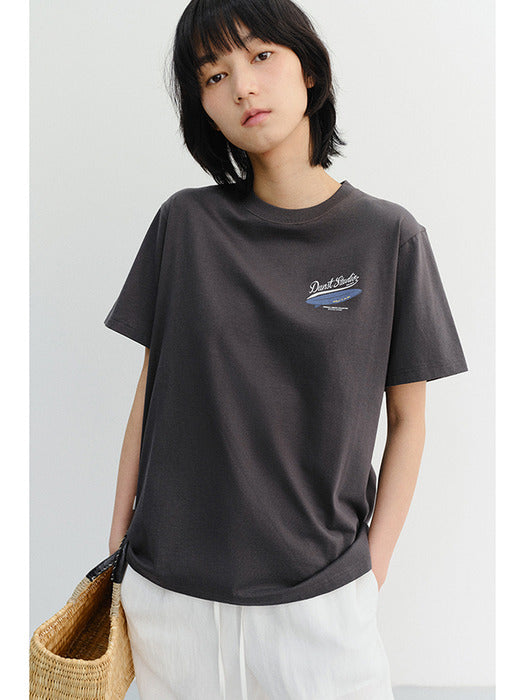 Dunst Unisex Summer Holiday Surf Board T-Shirt Charcoal Grey