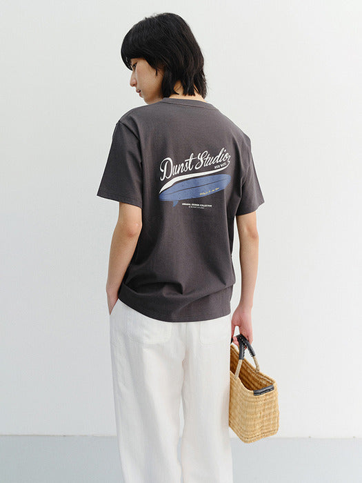 Dunst Unisex Summer Holiday Surf Board T-Shirt Charcoal Grey