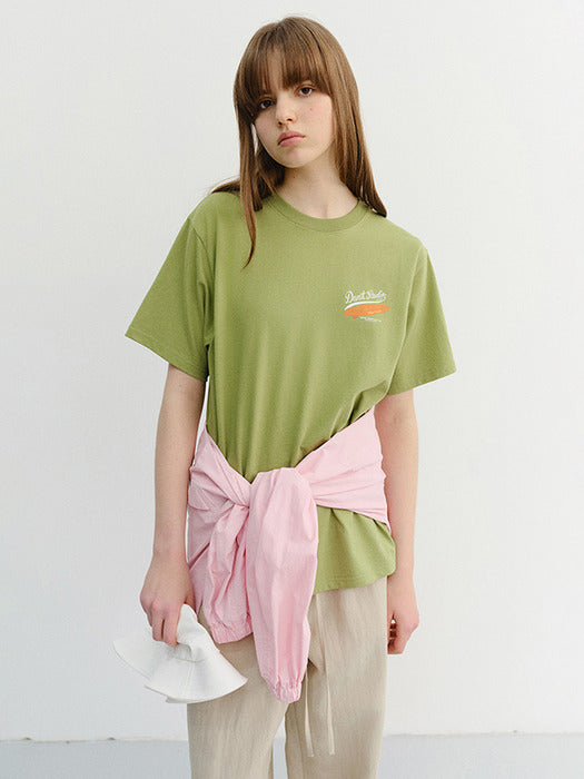 Dunst Unisex Summer Holiday Surf Board T-Shirt Olive Green