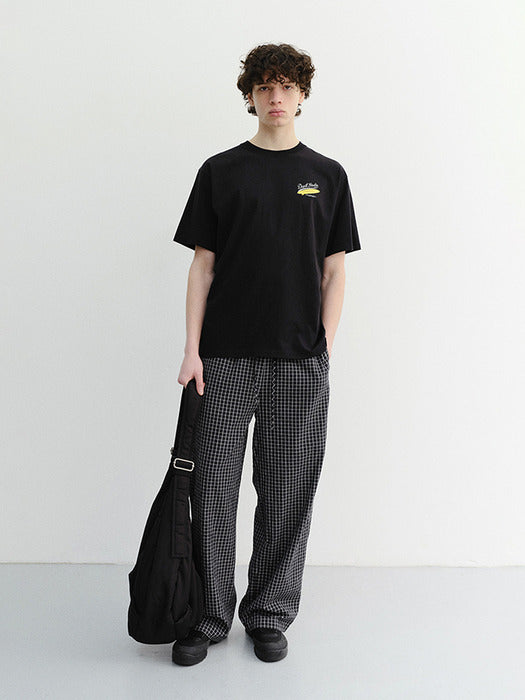 Dunst Unisex Checked Pajama Slacks Black Check