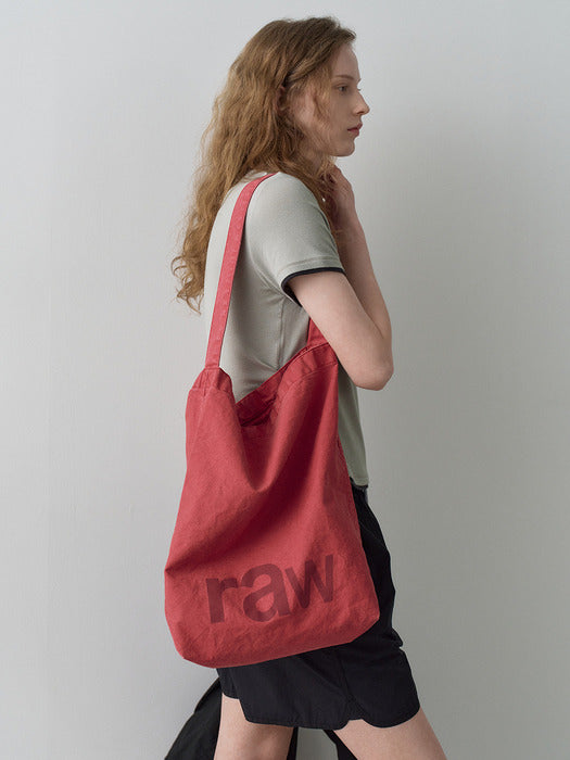 Facade Pattern Raw Vintage Cotton Bag