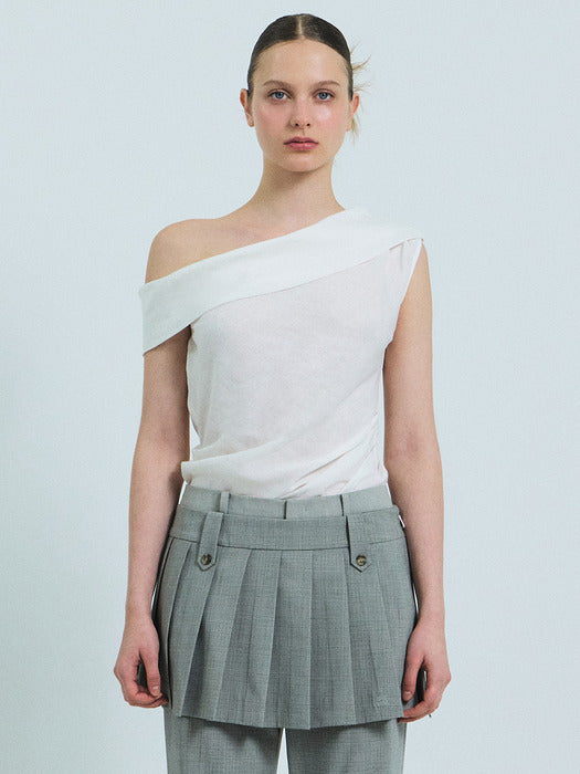 [grove] 26Ss Maya Off-Shoulder Blouse (White)