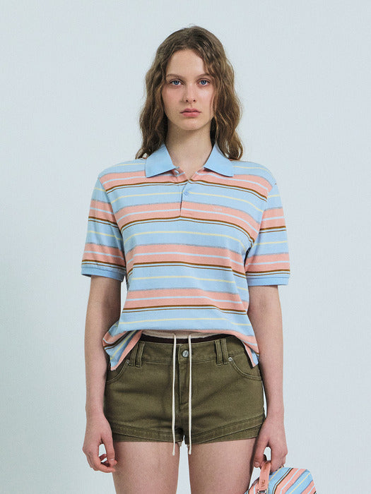 Grove 26Ss Carell Stripe Pique Shirt (Pink)