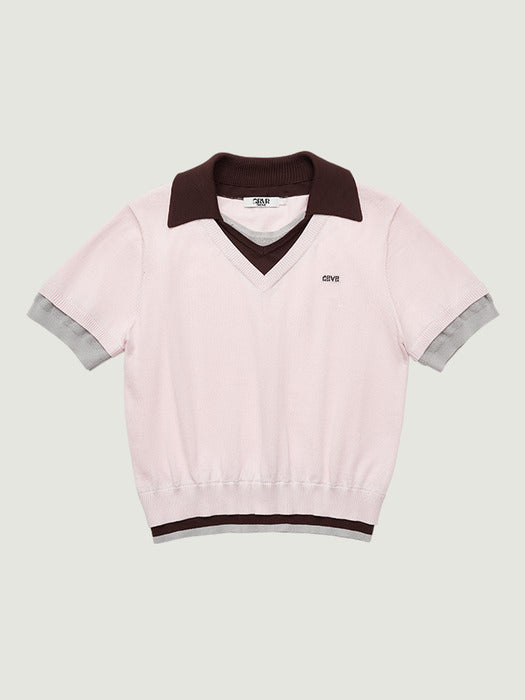 Grove 26Ss Petra Collar Knit (Pink)
