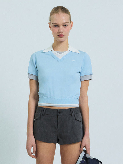 Grove 26Ss Petra Collar Knit (Light Blue)