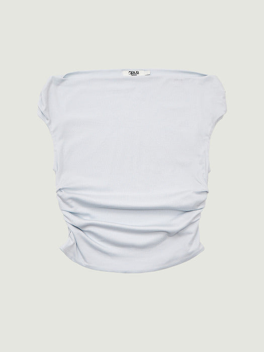 Grove 26Ss Cloud Off-Shoulder T-Shirt (Light Blue)