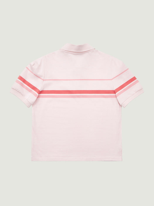 Grove 26Ss Liam Half Zip-UP Collar T-Shirt (Pink)