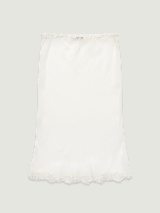 Grove 26Ss Cady Layered Midi Skirt (Ivory)