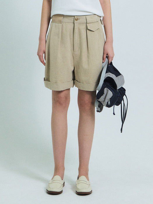 Grove 26Ss Lauren Shorts (Beige)