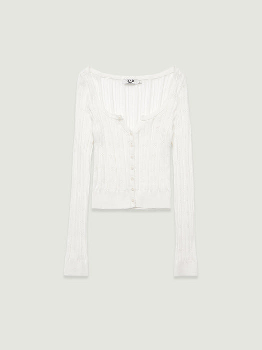 Grove 26Ss Nadine Cardigan (White)