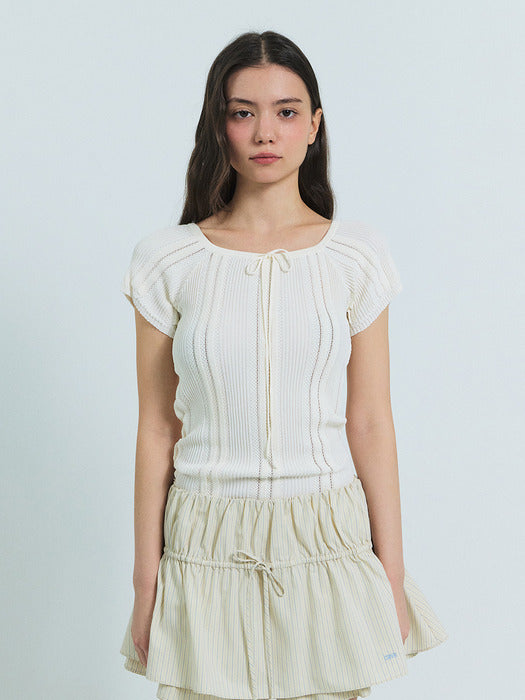 [grove] 26Ss Bowen H/S Knit (Ivory)