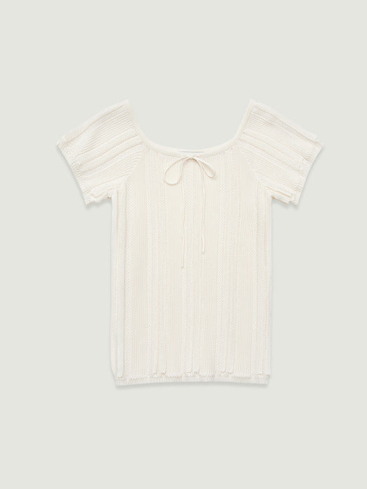 [grove] 26Ss Bowen H/S Knit (Ivory)