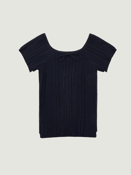Grove 26Ss Bowen H/S Knit (Navy)