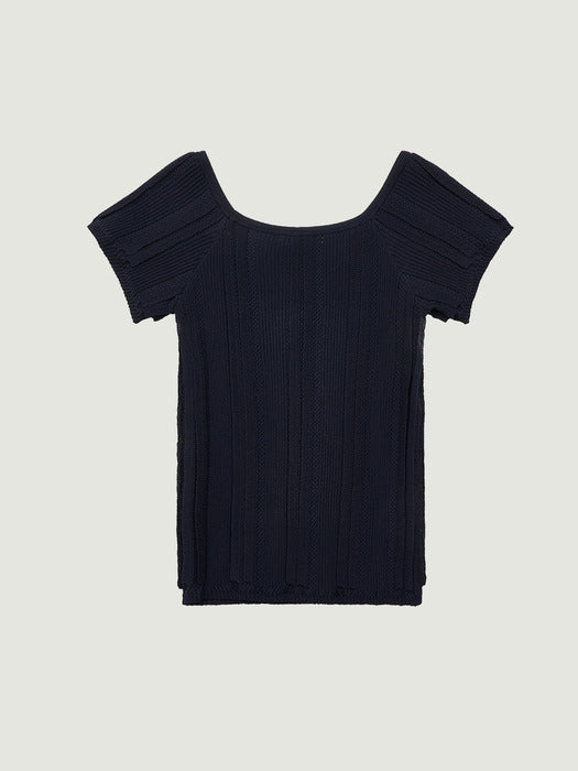 Grove 26Ss Bowen H/S Knit (Navy)