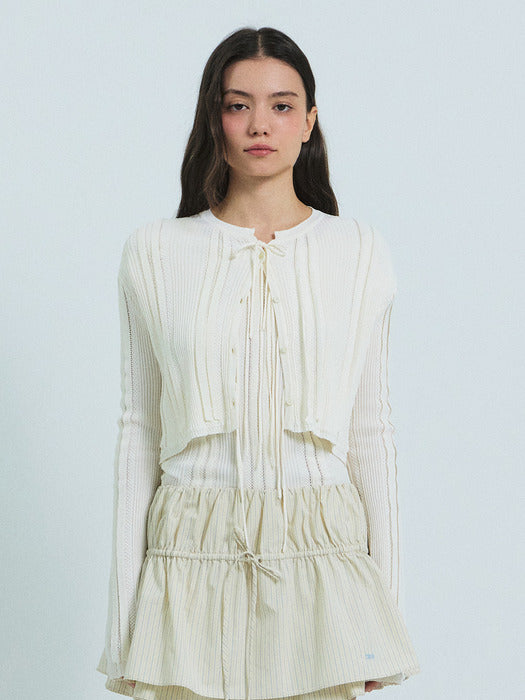 [grove] 26Ss Bowen Cardigan (Ivory)