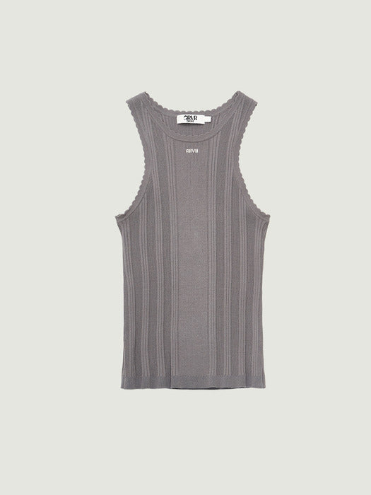 Grove 26Ss Petal Sleeveless Knit (Charcoal)