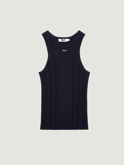 Grove 26Ss Petal Sleeveless Knit (Navy)