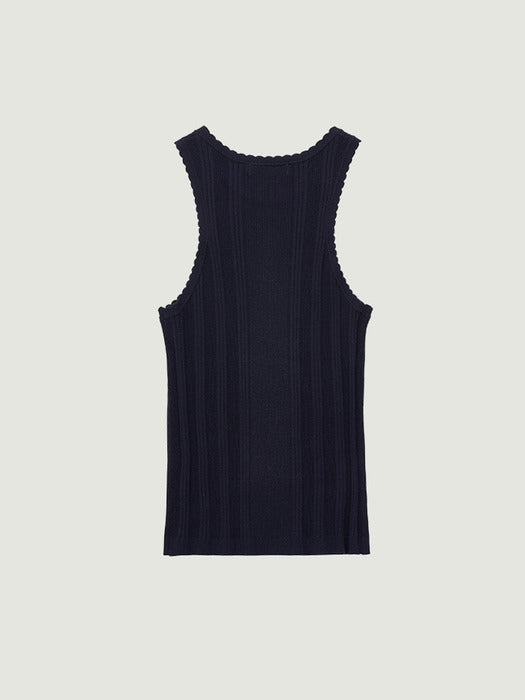 Grove 26Ss Petal Sleeveless Knit (Navy)