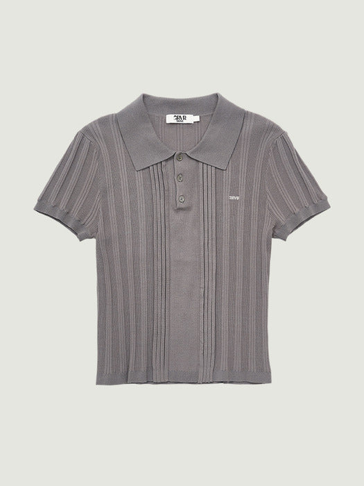 Grove 26Ss Petal Collar Knit (Charcoal)