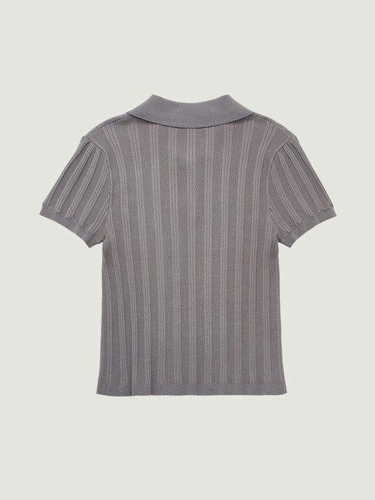 Grove 26Ss Petal Collar Knit (Charcoal)