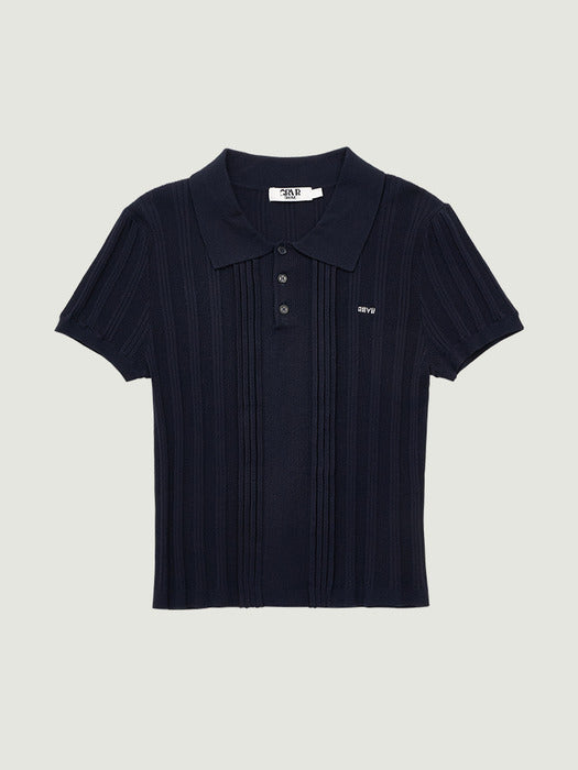 Grove 26Ss Petal Collar Knit (Navy)