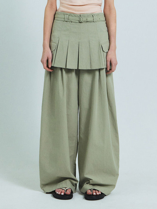 Grove 26Ss Manon Layered Skirt (Beige)