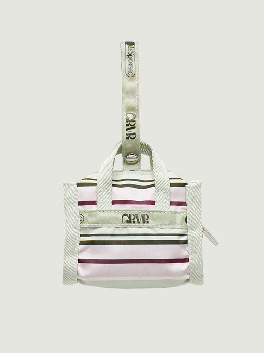 Grove 26Ss [GROVE X LESPORTSAC] Grvr Stripe Charm (Mint)