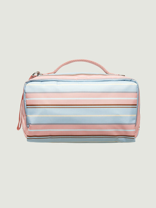 Grove 26Ss [GROVE X LESPORTSAC] Grvr Stripe Pouch (Pink)