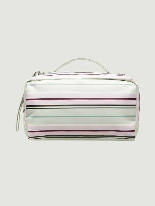 Grove 26Ss [GROVE X LESPORTSAC] Grvr Stripe Pouch (Mint)