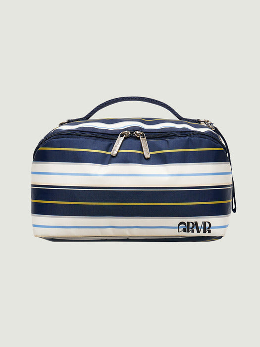 Grove 26Ss [GROVE X LESPORTSAC] Grvr Stripe Pouch (Navy)