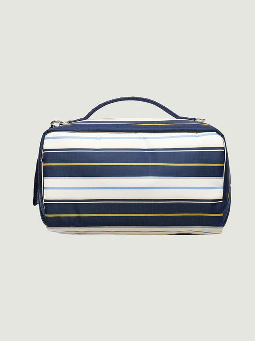 Grove 26Ss [GROVE X LESPORTSAC] Grvr Stripe Pouch (Navy)