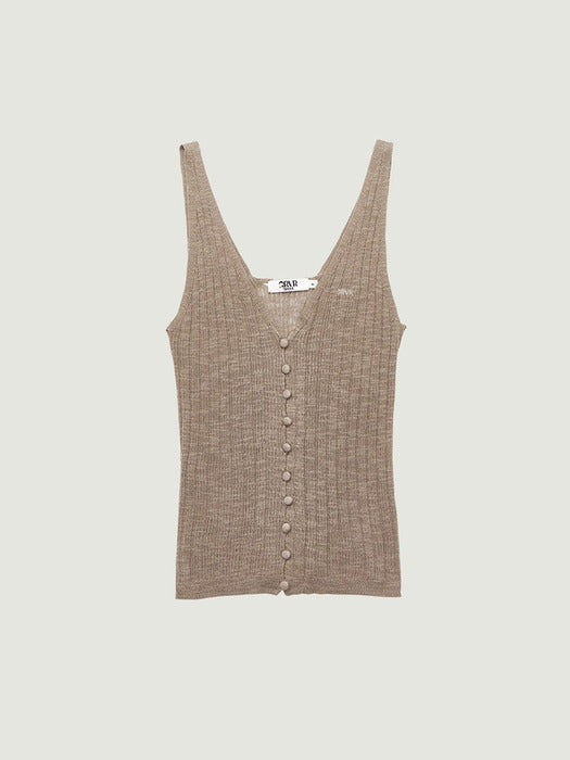 Grove 26Ss Gaby Knit Sleeveless (Brown)