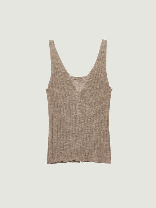 Grove 26Ss Gaby Knit Sleeveless (Brown)