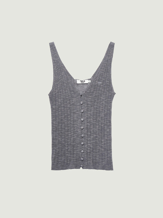 [grove] 26Ss Gaby Knit Sleeveless (Gray)
