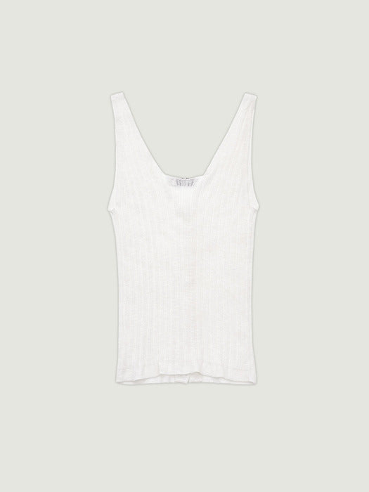 Grove 26Ss Gaby Knit Sleeveless (White)