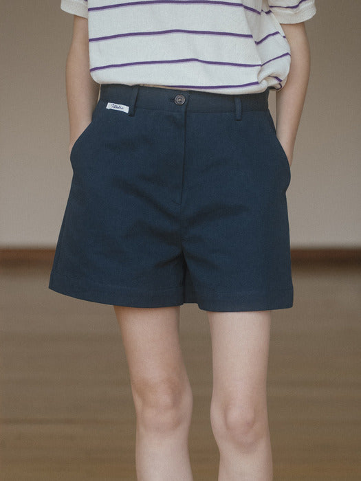 Tillidie Essential cotton shorts Navy